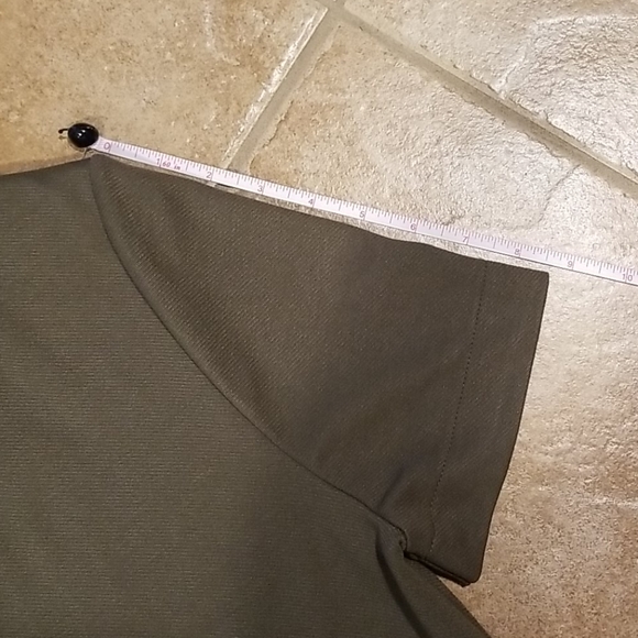 NWT Zara olive green double breasted v neck dress - Picture 12 of 13